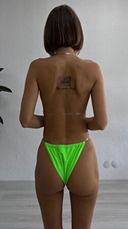 Şeffaf Bant Detaylı Brazilian Bikini