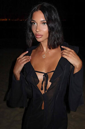 İsabella Bağcıklı Plaj Elbisesi