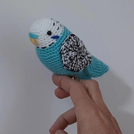 Amigurumi Kuş  Muhabbet Kuşu Turkuaz