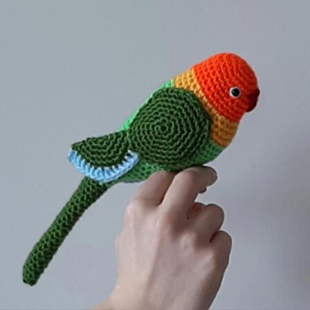 Amigurumi Örgü Oyuncak Kuş Cennet Papağan Muhabbet Kuşu