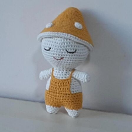 Amigurumi Örgü Oyuncak Mantar Sarı