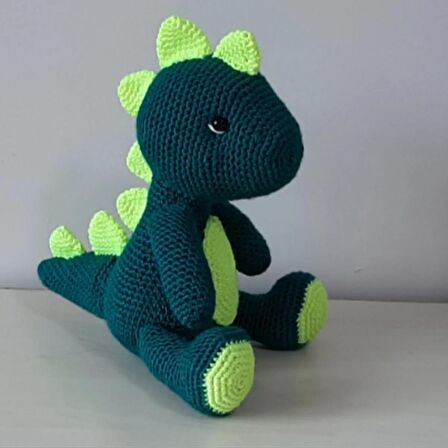 Amigurumi Örgü Oyuncak Dinazor Yeşil