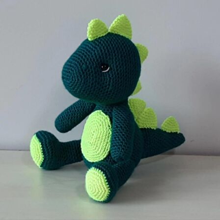 Amigurumi Örgü Oyuncak Dinazor Yeşil