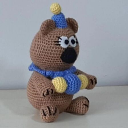 Amigurumi Örgü Oyuncak Ayı Palyaço