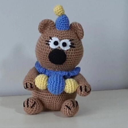 Amigurumi Örgü Oyuncak Ayı Palyaço