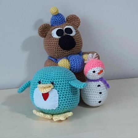 Amigurumi Oyuncak Ayıcıklar Uyku Bebekleri Turkuaz