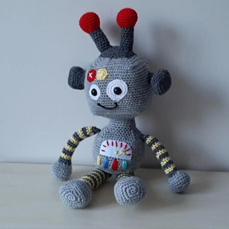 Amigurumi Örgü Oyuncak Robot Starbot