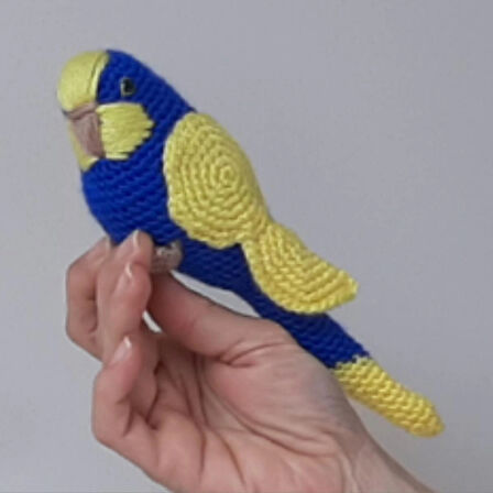 Amigurumi Kuş Muhabbet Kuşu Sarı Lacivert Fenerbahçe