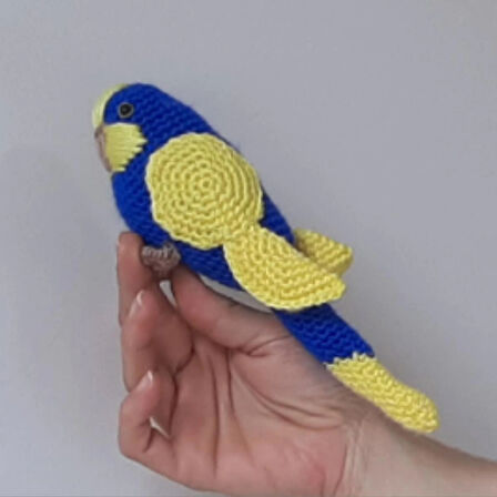 Amigurumi Kuş Muhabbet Kuşu Sarı Lacivert Fenerbahçe