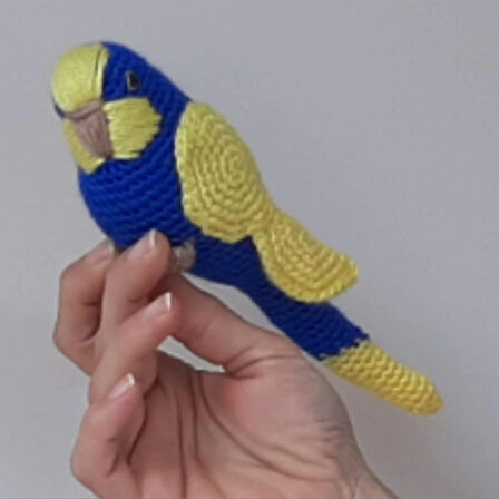 Amigurumi Kuş Muhabbet Kuşu Sarı Lacivert Fenerbahçe