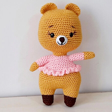 Amigurumi Örgü Oyuncak Ayı Kız