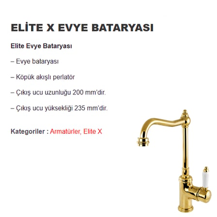 Newarc Elite X Altın Mutfak Eviye Bataryası 130538
