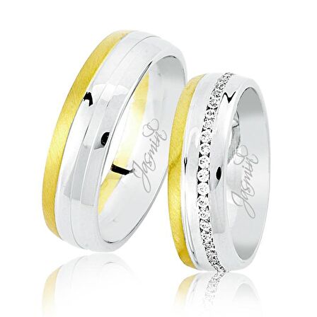 İki Renk Altın Alyans 1306