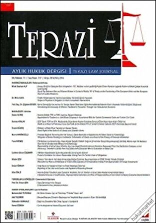 Terazi Aylık Hukuk Dergisi Sayı:117 Mayıs 2016
