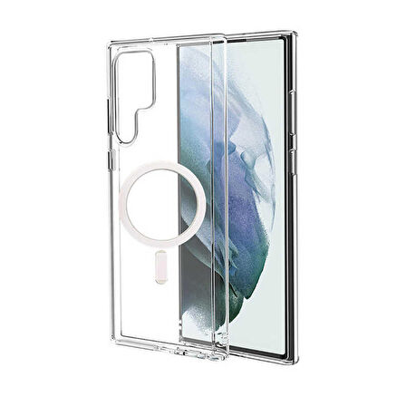 Gpack Samsung Galaxy S22 Ultra Kılıf Wireless Tacsafe Antishock Ultra Koruma Sert Kapak