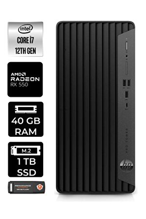 HP PRO TOWER 400 G9 i7 12700 40GB RAM 1TB SSD RX550/4GB FDOS 6U3M9EA MASAÜSTÜ PC & PER4 BELLEK