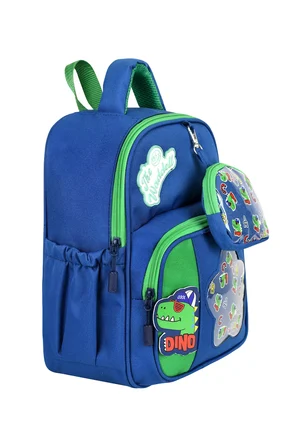 Okul Cantasi Twill Seffaf Desenli Dinazor Erkek Cocuk Kres Anaokul Oncesi Cantasi Kucuk Mini Cuz Lacivert Just Polo