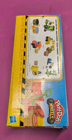 Play-Doh Tekerlekleri Tuğla ve Taş Yapı Malzemesi 8 Oz Kutular (Kırmızı ve Gri)