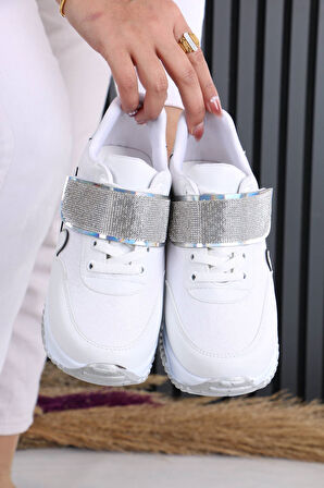 Fabre Beyaz Mat Deri Kadın Spor Ayakkabı