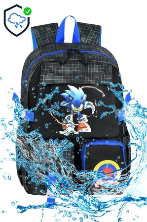 Okul Cantasi Beyaz Kore Tarzi Cocuk Sonic Temali Ilkokul Sirt Cantasi,termal Beslenme Cantasi ve Just Polo