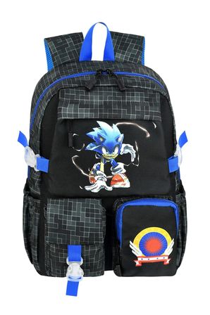 Okul Cantasi Beyaz Kore Tarzi Cocuk Sonic Temali Ilkokul Sirt Cantasi,termal Beslenme Cantasi ve Just Polo