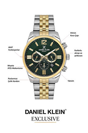 Erkek kol saati,yeşil,fonksiyonlar aktif,gold-gümüş çelik rolex model kordon,exclusive,su geçirmez