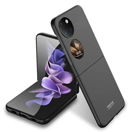 Gpack Huawei P50 Pocket Kılıf Yüzüklü Sert Silikon Mat