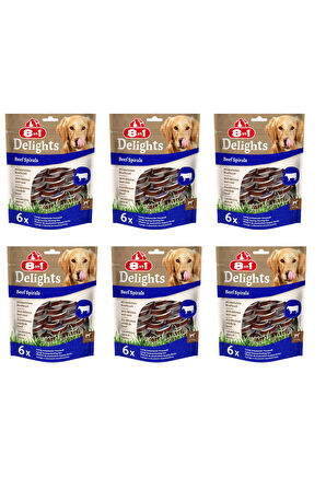 8in1 Delights Beef Spirals Biftekli Burgu Ödül 6 Lı X 6 Adet