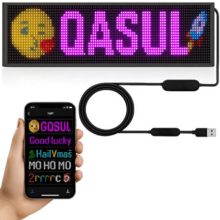 Su Geçirmez Süper Parlak Programlanabilir LED Matris Paneli Mağaza Otel Özel Metin Deseni 130cmÖzel Metin Deseni Animasyon