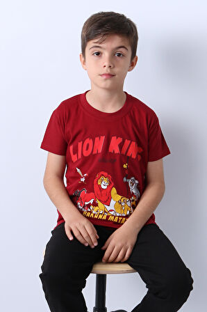 ERKEK ÇOCUK TSHİRT LİON BASKILI BİSİKLET E1