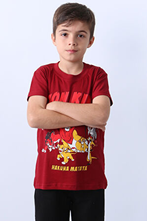 ERKEK ÇOCUK TSHİRT LİON BASKILI BİSİKLET E1
