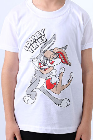 ERKEK ÇOCUK TSHİRT KARAKTER BASKILI BİSİKLET YAKA F16