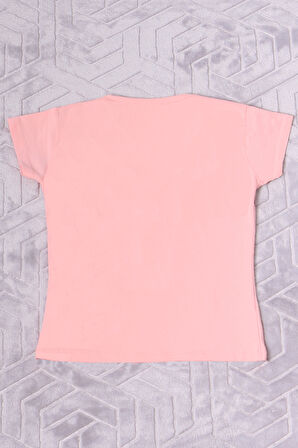 KIZ ÇOCUK TSHİRT LİVE WİLD BASKILI BİSİKLET YAKA F17