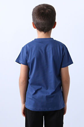 ERKEK ÇOCUK TİŞÖRT STAY COOL BASKILI BİSİKLET YAKA F18