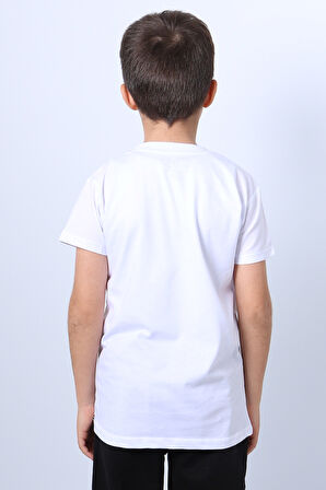 ERKEK ÇOCUK TİŞÖRT STAY COOL BASKILI BİSİKLET YAKA F18