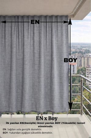 Gri balkon perdesi kornişli bağcıklı güneşlik dış mekan dayanıklı modern balkon brandası