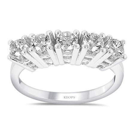 G Renk 0.85 Karat Pırlanta Beştaş Yüzük