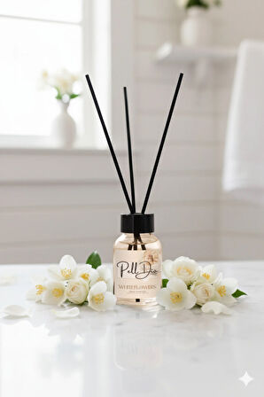 4'lü Yasemin-Amber-Beyaz Çiçekler-Okyanus Eko Çubuklu Oda Kokusu - Kokulu Çubuk 4x50ml