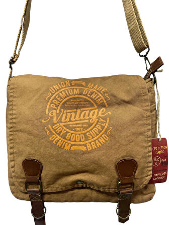 Vintage Salaş Kaliteli Unisex Günlük Gezi Kamp Okul Postacı Omuz Çantası San Diego 32 Cm X 25 Cm