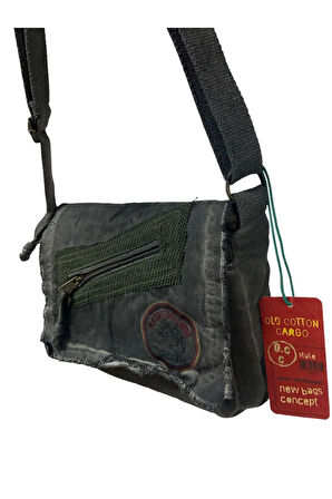 Vintage Küçük Salaş Unisex Günlük Çapraz Postacı Çantası S boy 26x20cm