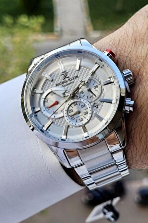 Daniel Klein DKISTE773 Gümüş Renk İç Göstergeleri Aktif Erkek Kol Saati