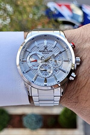 Daniel Klein DKISTE773 Gümüş Renk İç Göstergeleri Aktif Erkek Kol Saati