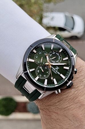 Daniel Klein DKISTE790 Yeşil Gümüş Renk İç Göstergeleri Aktif Erkek Kol Saati