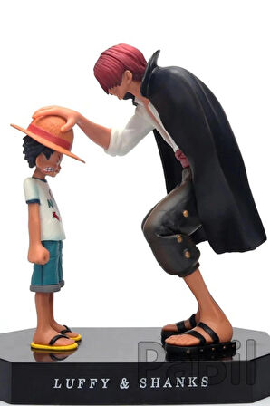 One Piece Anime Manga Aksiyon Figür - Luffy Ve Shanks - 17 Cm X 16 Cm