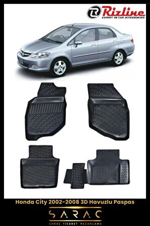 Rizline Honda City 2002-2008 3D Havuzlu Paspas