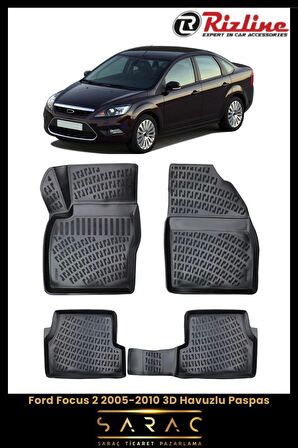 Rizline Ford Focus 2 2005-2010 3D Havuzlu Paspas