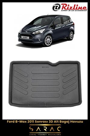 Rizline Ford B-max 2011 Sonrası 3d Alt Bagaj Havuzu