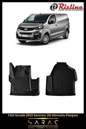 Rizline Fiat Scudo 2021 Sonrası 3D Havuzlu Paspas