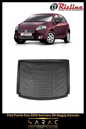 Rizline Fiat Punto Evo 2010 Sonrası 3D Bagaj Havuzu