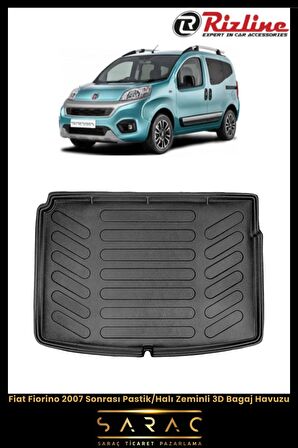 Rizline Fiat Fiorino 2007 Sonrası Pastik/halı Zeminli 3d Bagaj Havuzu